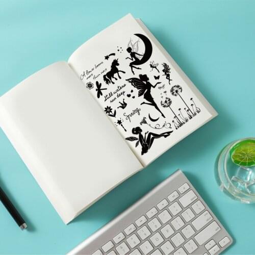 14x18CM Elven fairy Transparent Seal Clear Stamps Silicone Seal Roller Stamps DIY Scrapbook Album / Card Production