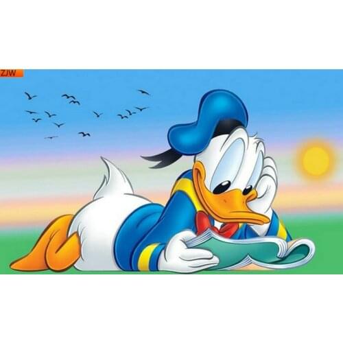 Diamond Embroidery Disney Donald Duck Pictures Full Round Diamond Painting Cross Stitch Kits Rhinestone Mosaic Painting Cartoon
