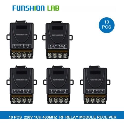 FUNSHION 433 MHz Universal AC 220V 1CH 30A Wireless RF Relay Receiver Module Water Pump Motor Power On Off Remote Control Switch