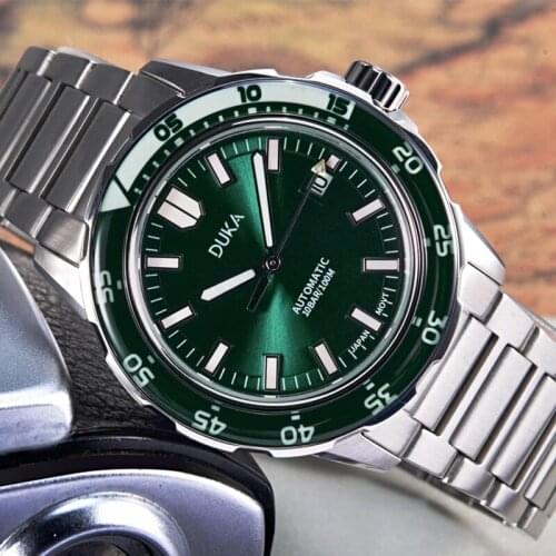 2021 DUKA NEW Green Mens Mechanical Watches For Men Automatic Watch Men Luxury Business Steel Wristwatch NH35 Relogio Masculino
