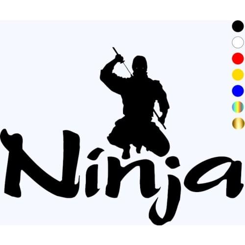 CK2357# Ninja funny car sticker vinyl decal white/black car auto stickers for car bumper window car decorations