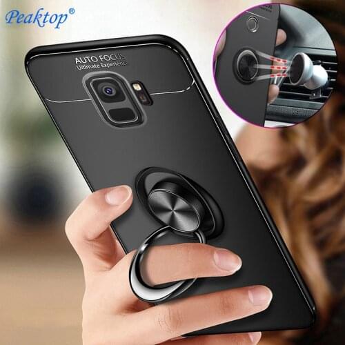 For Samsung Galaxy S9 S8 Plus Note 9 8 J3 J5 J7 PRO 2017 2016 J2 PRIME 2 J4 J6 J8 A6 2018 A6+ Bracket Ring Case Metal Magnetic