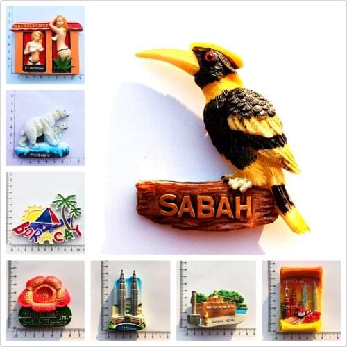 Europe and America scenery 3D Fridge Magnets Tourism Souvenir Refrigerator Magnetic Sticker Collection Handicraft Gift