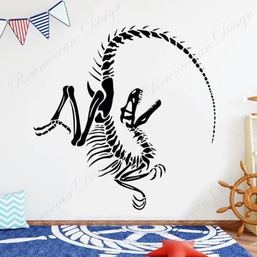 Dinosaur Fossil Skeleton Skull Dino Wall Sticker Vinyl Home Decoration Kids Room Nursery Animal Wall Decals Removable Mural A659