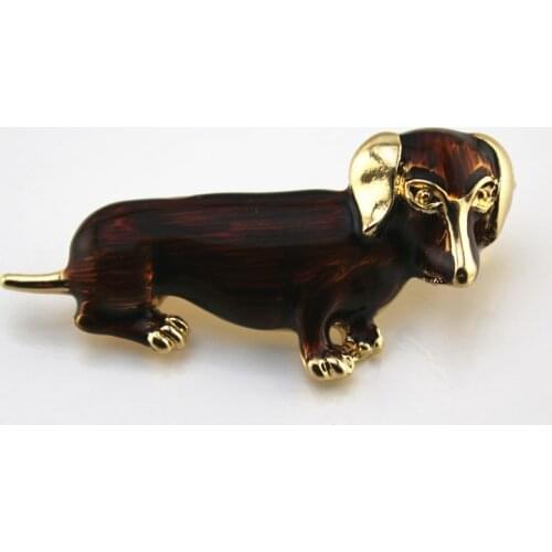 2019 free shipping european and American style alloy Enamel Hound dog fashion exquisite cute brooch