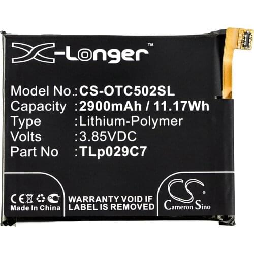 Cameron Sino 2900mAh Battery For Alcatel One Touch Idol 3C One Touch Idol 3C TD-LTE OT5026D OT-5026J OT-5606,TLp029C7