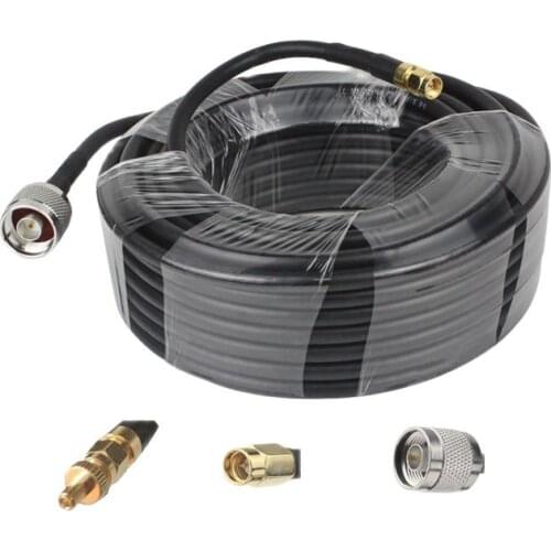 LMR 240 15M 50-5 copper Coaxial Cable for Modem 3G 4G 5G 50Ohm CATV Transmission LMR 240 Cable SMA or N Mmale TS9 Connector