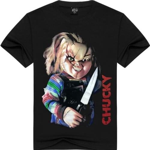 Men/women Seed of chucky t-shirt Mens cotton Horrible chucky tshirts black Tops Tees funny T-shirt Men t-shirts Plus Size