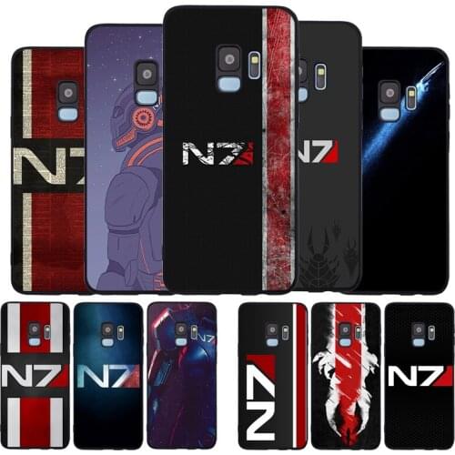 N7 mass effect Soft Case For Samsung S20 S10 S9 S8 S7 S6 EDGE Plus Lite For Note 8 9 10 Cover A7 A8 A9 black Cases