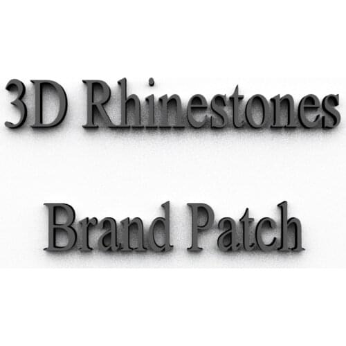 3D Crystal Rhinestones brand logo patches Hot fix sticker heat transfer hot stamping clothing bag iron on patch