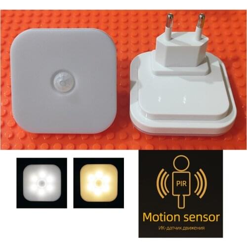 Night Light With EU Plug Smart Motion Sensor LED Night Lamp wall lights for home Aisle WC Bedside Lamp For Hallway Pathway A3