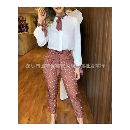 2021 new shirt + pants casual two-piece suit