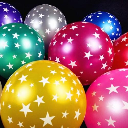 New Balls Ballons 30pcs 50pcs 100 pcs/lot Balloon Latex 12inch High Quality Printed Gold Balloon star Wedding party decorations