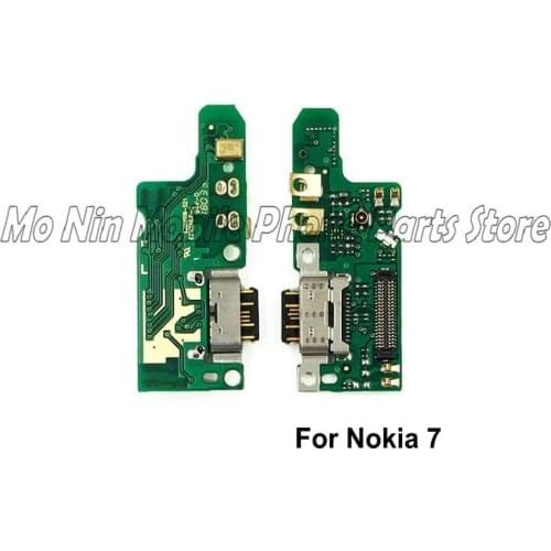 New Microphone Module+USB Charging Port Board Flex Cable Connector Parts For Nokia 7 7plus X5 X6 X7 Replacement Parts