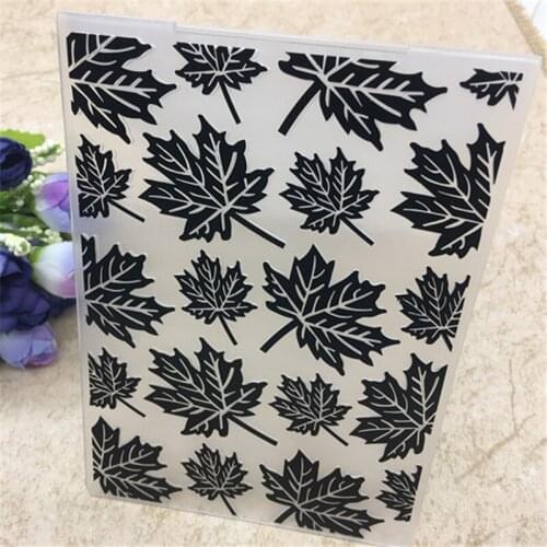 PLASTIC EMBOSSING FOLDER leaves scrapbook album card packing decoration cutting dies paper craft stencils