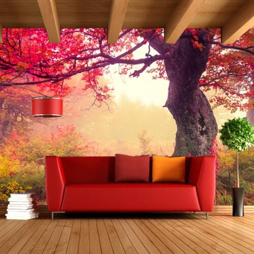 Custom 3D stereoscopic large mural idyllic forest background living room bedroom cozy cafe decoration landscape 3D wallpaper
