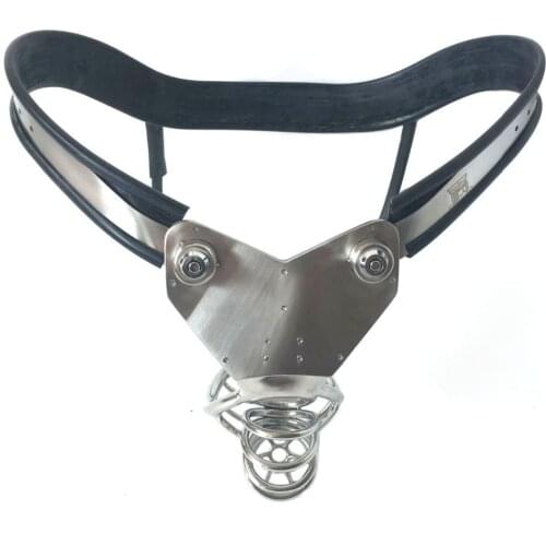 Prevent Masturbation Stainless Steel Chastity Lock Pants Penis Bondage Cbt Cock Cage Male Chastity Belt Device Sex Toys For Men