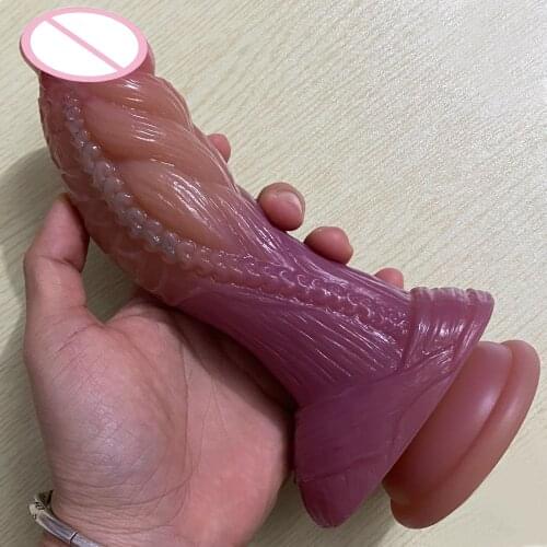 Realistic Dildo Colorful Butt Plug Silicone Super Cool Penis Anal Plug Sex Toys For Female Masturbation G-spot Prostate Massager