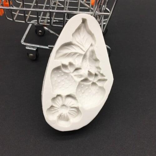 Strawberry Shape Silicone Sugarcraft Mould, Fondant Cake Decorating Tools Bakeware