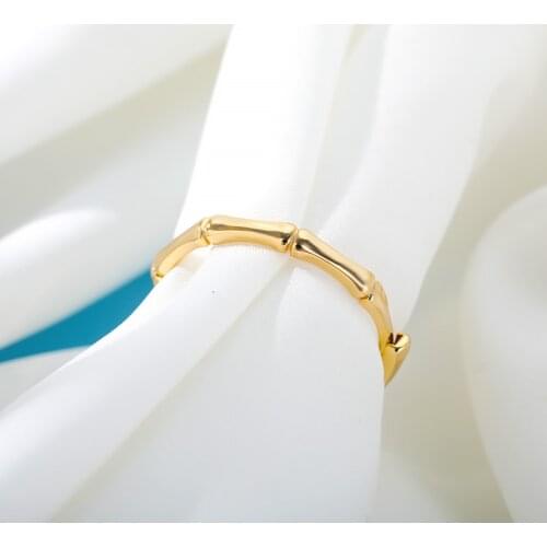 Cute Bamboo Couple Rings For Women Love Thin String Twist Jewelry Gift Exquisite Plant Geometry Opening Rings Finge Bijoux Femme