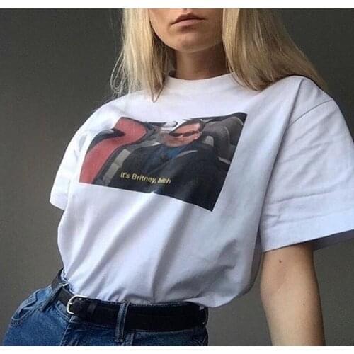 Kuakuayu HJN The Office TV Show Its Britney Bitch Funny T-Shirt Hipster Grunge Printed Tee Michael Scott Dwight Schrute Shirt