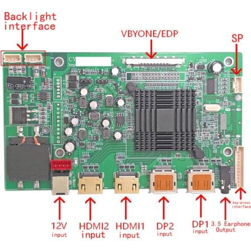 Universal hd LCD 4K driver board HDR Freesync edp VBO 4K 60hz 2K 120HZ 144Hz LCD LED driver board mainboard For diy display