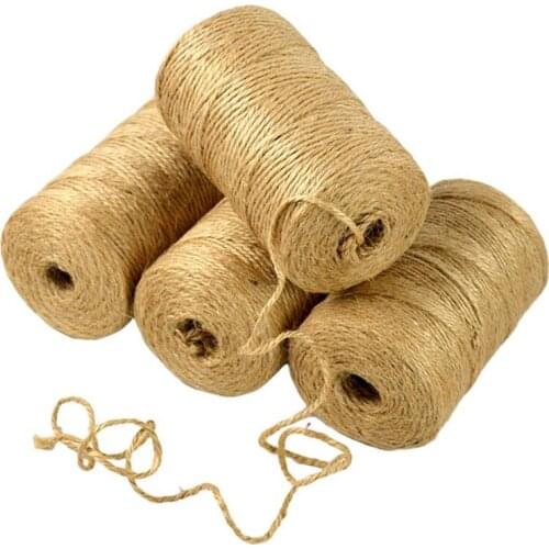 100m Natural Jute Twine Burlap String Hemp Rope Party Wedding Gift Wrapping Cords Thread DIY Scrapbooking Florists Craft Decor