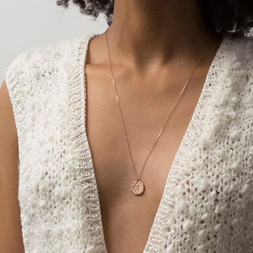 Fashion Rose Golor Color Charm Pendant Necklaces For Women Gift Vintage stainless steel Chains Necklace Statement Jewelry