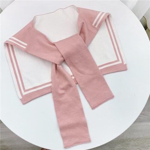 Korean Style Girls Fake Collars for Women Necklace Shirt Blouse Flase Collar Autumn Knitted Shoulder Shawl Detachable Collar
