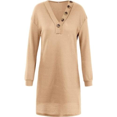 Autumn And Winter New Women Skirt V-neck Sexy Hip Wrap Knitted Dress