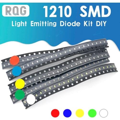 100pcs 1210 SMD LED White Red Yellow/Blue/Green/Orange/Purple/RGB 3528 High Light Emitting Diode Kit DIY