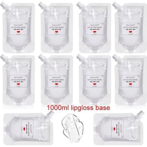1000ml DIY Clear Lipgloss Nutritious Liquid Base Oil Moisturizing Non-stick Lipstick Long Lasting Glitter Material Gel Makeup
