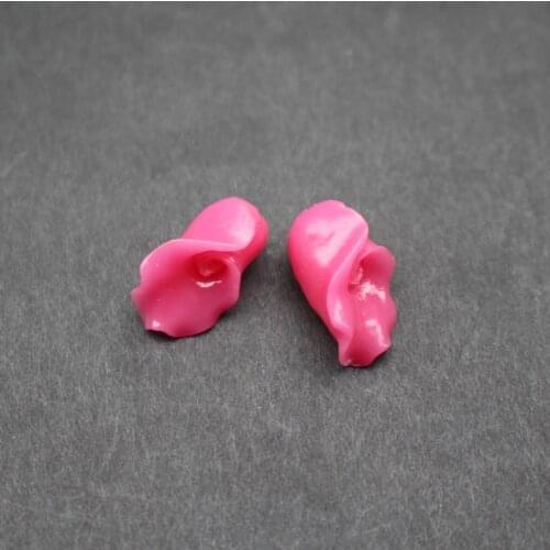 20 pieces/lot) Carved Calla Beads Artificial coral beads 7mm*14mm Hot pink 3935 color for Jewelry making