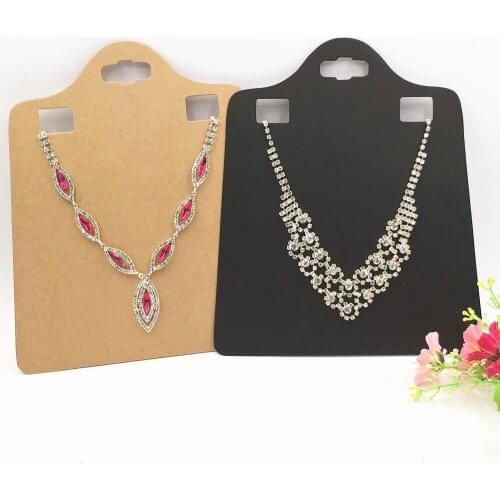 24pcs 16*19cm Kraft Necklace display Cards,Big Necklace/ pendant hanging display tag Packaging cards