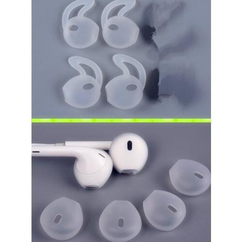 4 Pairs Soft Silicone Earplugs Earbuds Cover For Phone 7 / 6/ 5S / 5 Earpads Anti slip eartips Earphone Case