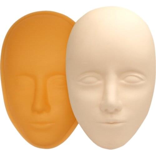5D Facial Tattoo Training Head Silicone Practice Permanent Makeup Lip Eyebrow Tattoo Skin Mannequin Doll Face Head