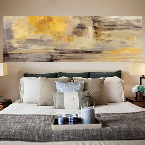 Abstract Golden Yellow Oil Painting Canvas Posters and Prints Modern Scandinavian Wall Art Pictures Living Room Cuadros Decor