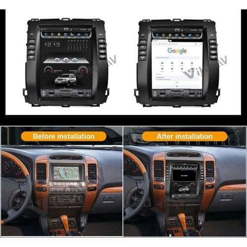 2 din android car radio for toyota land cruiser prado 120 for lexus gx470 2002-2009 vertical screen stereo multimedia player