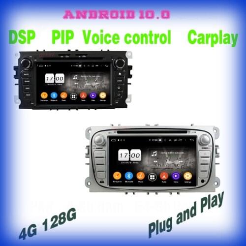PX6 Android 10.0 Car GPS Radio dvd Player for ford Focus 2 Mk2 S-Max Mondeo Galaxy II Kuga C-Max voice control wifi usb 4+128G