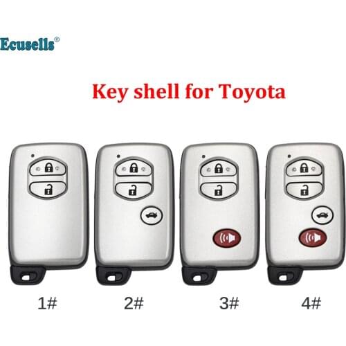 3/4 buttons Remote key shell case housing fob for TOYOTA 4Runner Land Cruiser Venza Prado Avalon RAV4 Highlander Sequoia