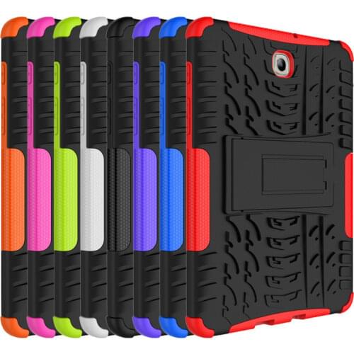 Dazzle Heavy Duty Impact Armor Kickstand Hybrid TPU PC Hard Cover Case for Samsung GALAXY Tab S2 T710 T715 8.0"tablet Case Cover
