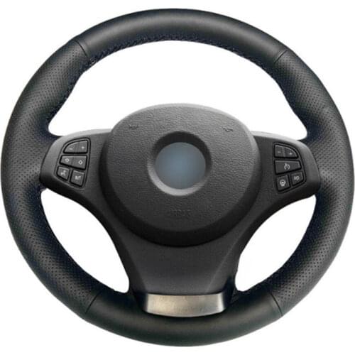DIY Sewing-on PU Leather Steering Wheel Cover Exact Fit For BMW E83 X3 E53 X5