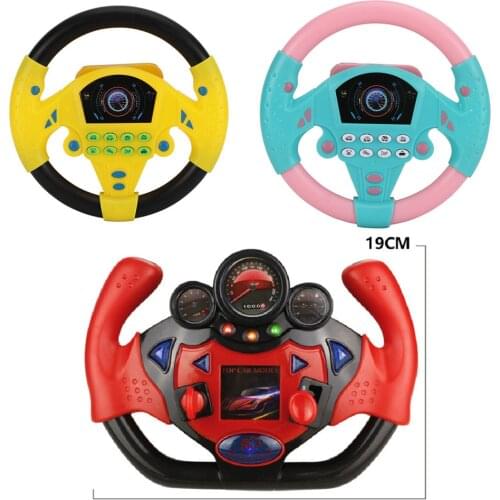 Simulation Steering Wheel with Flash Music Baby Musical Developing Educational Toys Electronic Vocal Toys for Children Birthday