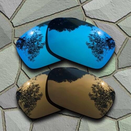 Sky Blue&Bronze Copper Sunglasses Polarized Replacement Lenses for Oakley Fuel Cell