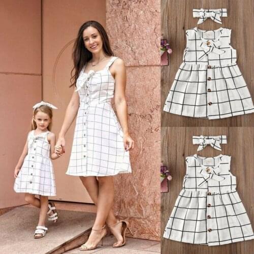 Summer Toddler Infant Kid Baby Girl Plaid Princess Party Wedding Tutu Dress
