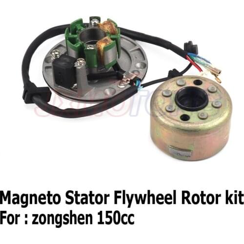 Magneto Stator Flywheel Rotor motor kit For Original Zongshen ZS150 155z 160cc Engine Dirt Pit Bike Monkey Bike parts