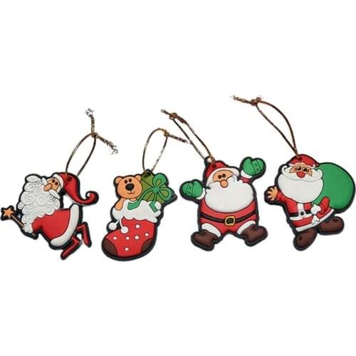 Mini Resin Christmas Ornaments Set of 4,Miniature Santa Snowman Gingerbread Angel,Christmas Tree Ornaments Decorations