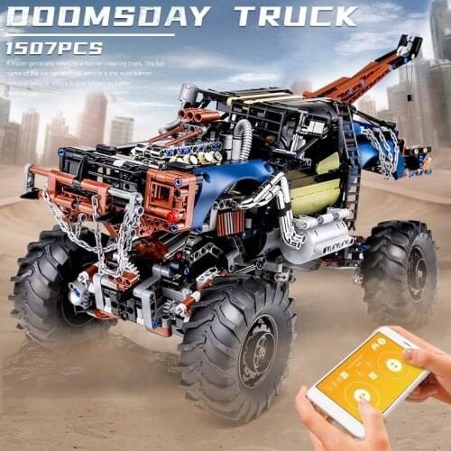 MOULD KING Electric Car Model The APP Motorized RC Rebel Tow Truck Building Blocks Assembly Bricks Kids DIY Toys Christmas Gifts