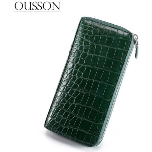 OUSSON 2021 Fashionable Long Wallet For Women Exquisite Genuine Leather Purse Female Purses Card Hold Money Bag