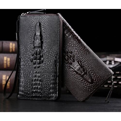 Men Wallets High Quality clutch leather purse Card Holder Male Purse Zipper Large Capacity phone bag new Wallet For Men carteira